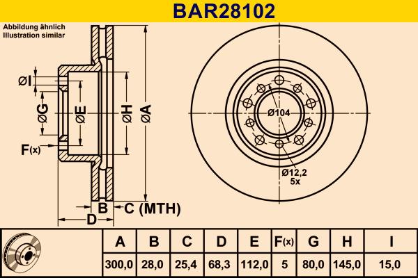 Barum BAR28102 - Тормозной диск abcparts.ee