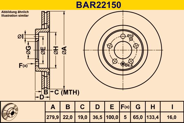 Barum BAR22150 - Тормозной диск abcparts.ee