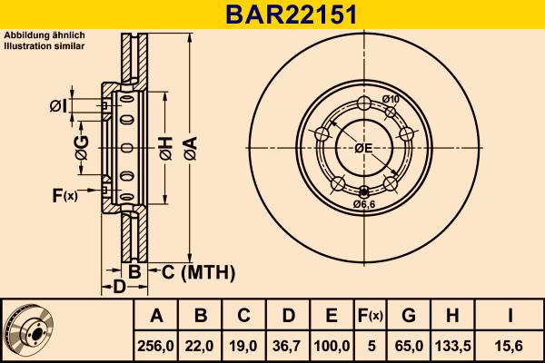 Barum BAR22151 - Тормозной диск abcparts.ee