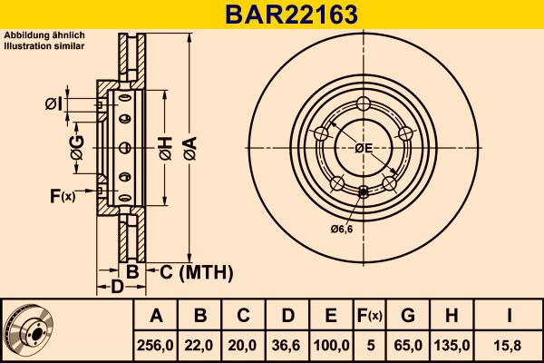 Barum BAR22163 - Тормозной диск abcparts.ee