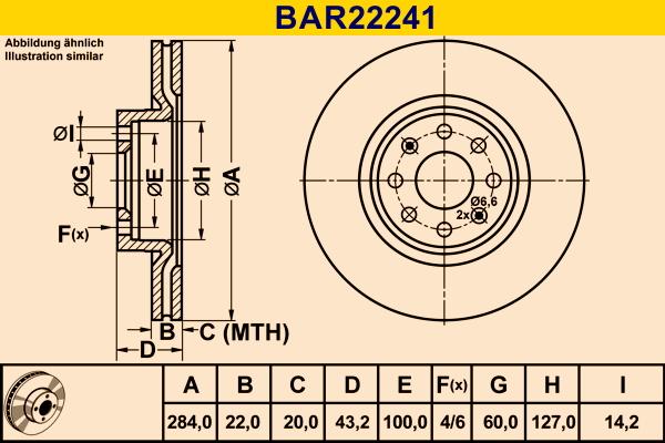 Barum BAR22241 - Тормозной диск abcparts.ee