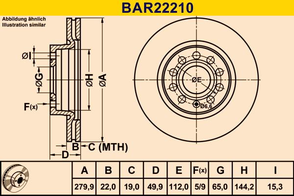 Barum BAR22210 - Тормозной диск abcparts.ee