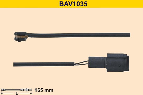 Barum BAV1035 - Сигнализатор, износ тормозных колодок abcparts.ee