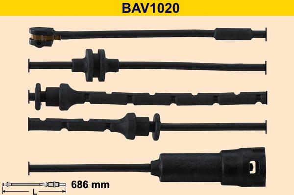 Barum BAV1020 - Сигнализатор, износ тормозных колодок abcparts.ee