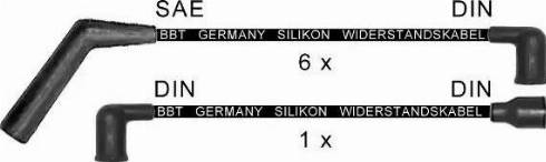BBT ZK1448 - Комплект проводов зажигания abcparts.ee
