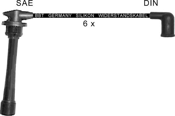 BBT ZK17102 - Комплект проводов зажигания abcparts.ee