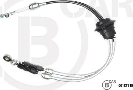 B CAR 001CT315 - Трос, наконечник, ступенчатая коробка передач abcparts.ee