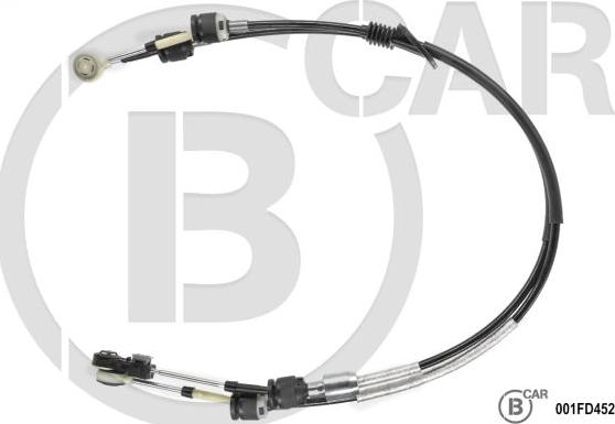 B CAR 001FD452 - Трос, наконечник, ступенчатая коробка передач abcparts.ee