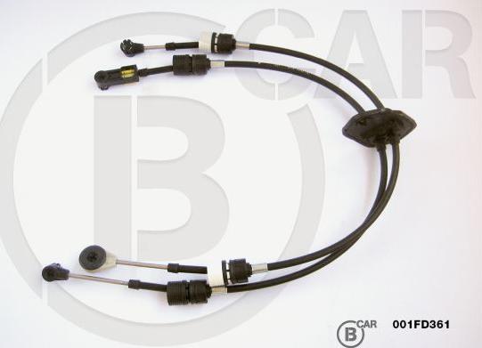 B CAR 001FD361 - Трос, наконечник, ступенчатая коробка передач abcparts.ee