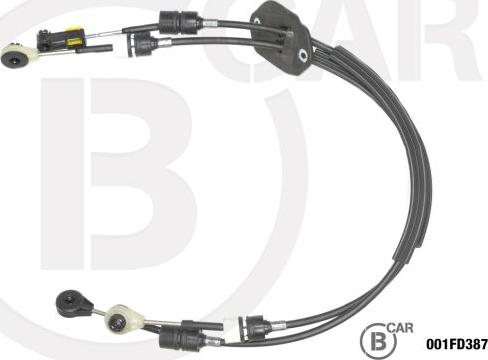 B CAR 001FD387 - Трос, наконечник, ступенчатая коробка передач abcparts.ee
