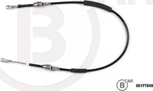 B CAR 001FT849 - Трос, наконечник, ступенчатая коробка передач abcparts.ee