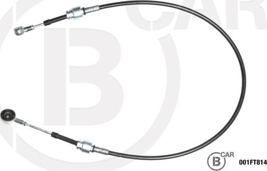 B CAR 001FT814 - Трос, наконечник, ступенчатая коробка передач abcparts.ee