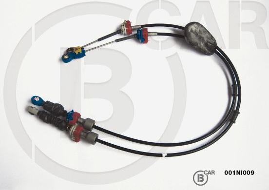 B CAR 001NI009 - Трос, наконечник, ступенчатая коробка передач abcparts.ee