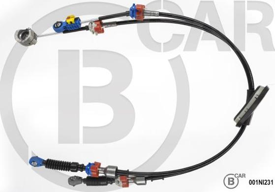 B CAR 001NI231 - Трос, наконечник, ступенчатая коробка передач abcparts.ee