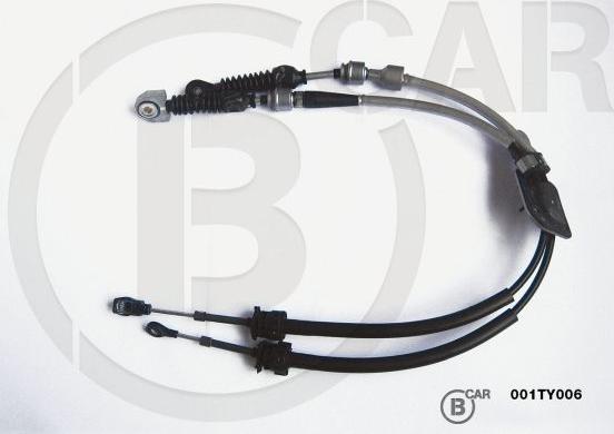 B CAR 001TY006 - Трос, наконечник, ступенчатая коробка передач abcparts.ee