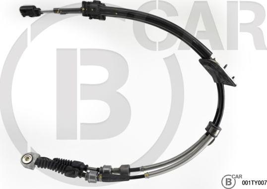 B CAR 001TY007 - Трос, наконечник, ступенчатая коробка передач abcparts.ee
