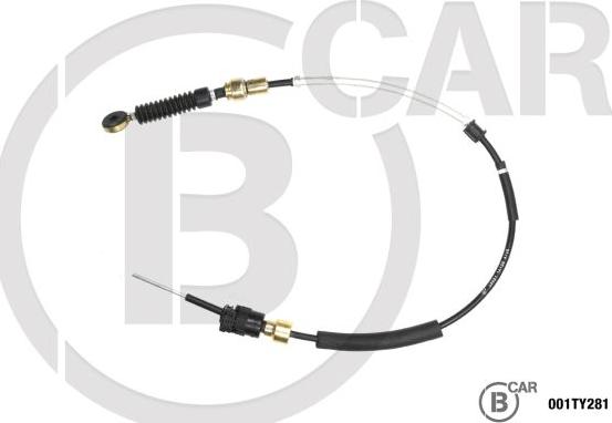 B CAR 001TY281 - Трос, наконечник, ступенчатая коробка передач abcparts.ee
