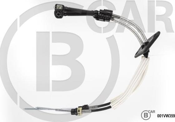 B CAR 001VW359 - Трос, наконечник, ступенчатая коробка передач abcparts.ee