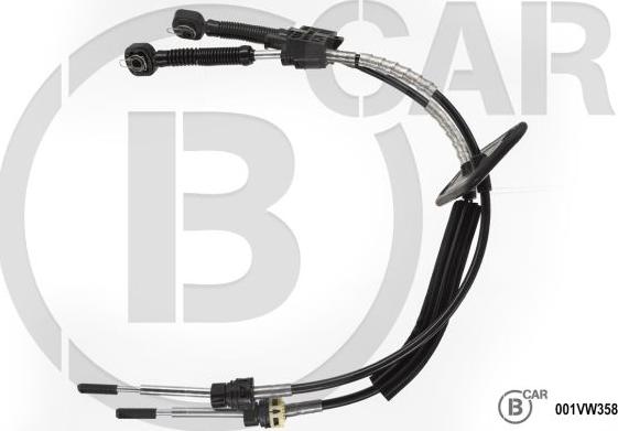 B CAR 001VW358 - Трос, наконечник, ступенчатая коробка передач abcparts.ee