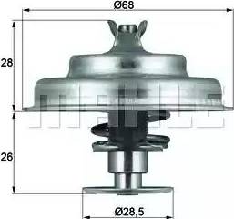 BEHR TX 75 80D - Термостат охлаждающей жидкости / корпус abcparts.ee