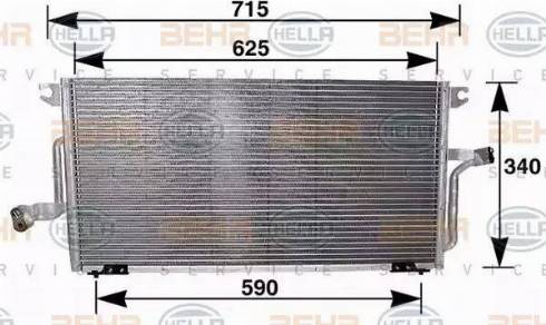 BEHR HELLA Service 8FC 351 037-361 - Конденсатор кондиционера abcparts.ee