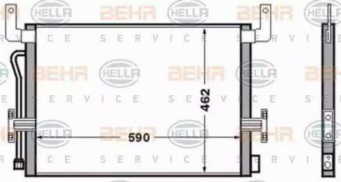 BEHR HELLA Service 8FC 351 306-521 - Конденсатор кондиционера abcparts.ee