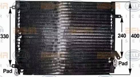 BEHR HELLA Service 8FC 351 300-441 - Конденсатор кондиционера abcparts.ee