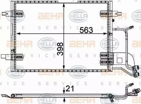 BEHR HELLA Service 8FC 351 301-401 - Конденсатор кондиционера abcparts.ee