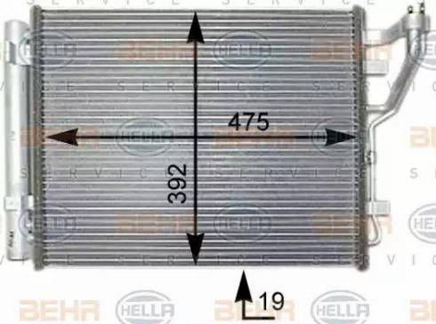 BEHR HELLA Service 8FC 351 303-221 - Конденсатор кондиционера abcparts.ee