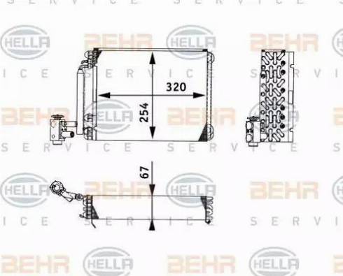 BEHR HELLA Service 8FV 351 330-191 - Испаритель, кондиционер abcparts.ee