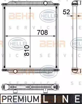 BEHR HELLA Service 8MK 376 755-441 - Радиатор, охлаждение двигателя abcparts.ee