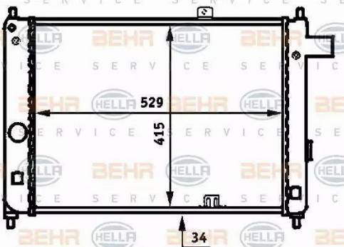 BEHR HELLA Service 8MK 376 713-361 - Радиатор, охлаждение двигателя abcparts.ee