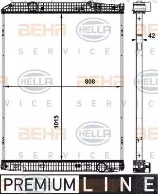 BEHR HELLA Service 8MK 376 737-051 - Радиатор, охлаждение двигателя abcparts.ee
