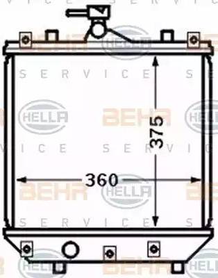 BEHR HELLA Service 8MK 376 772-781 - Радиатор, охлаждение двигателя abcparts.ee