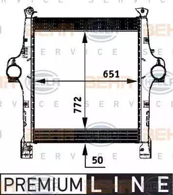 BEHR HELLA Service 8ML 376 724-301 - Интеркулер, теплообменник турбины abcparts.ee