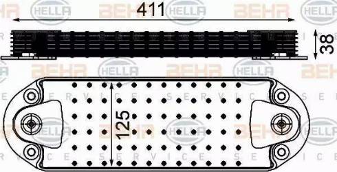 BEHR HELLA Service 8MO 376 906-471 - Масляный радиатор, двигательное масло abcparts.ee