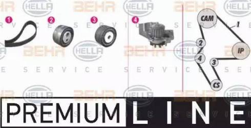 BEHR HELLA Service 8MP 376 809-891 - Водяной насос + комплект зубчатого ремня ГРМ abcparts.ee