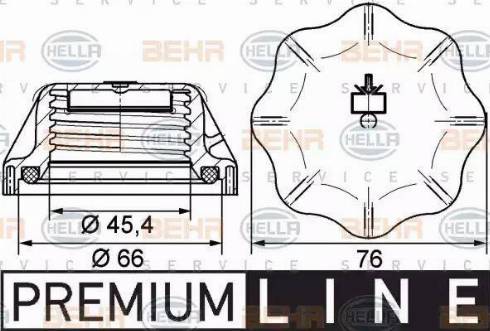 BEHR HELLA Service 8MY 376 742-311 - Крышка, резервуар охлаждающей жидкости abcparts.ee