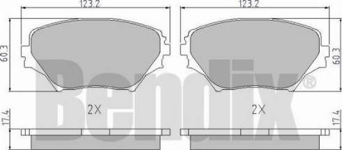 BENDIX 510420 - Тормозные колодки, дисковые, комплект abcparts.ee