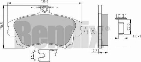 BENDIX 510354 - Тормозные колодки, дисковые, комплект abcparts.ee