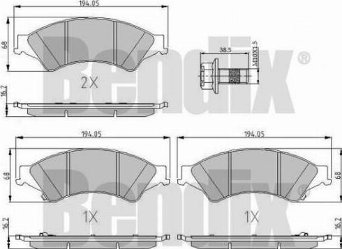 BENDIX 511068 - Тормозные колодки, дисковые, комплект abcparts.ee