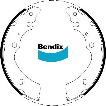 BENDIX DS4801 - Комплект тормозных колодок, барабанные abcparts.ee