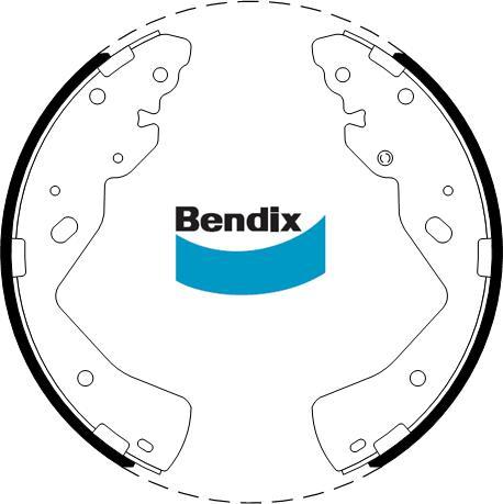 BENDIX BS5023 - Комплект тормозных колодок, барабанные abcparts.ee