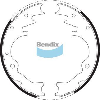 BENDIX BS1665 - Комплект тормозных колодок, барабанные abcparts.ee