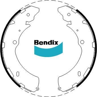 BENDIX DS4804 - Комплект тормозных колодок, барабанные abcparts.ee