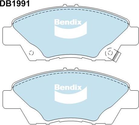 BENDIX DB1991 GCT - Тормозные колодки, дисковые, комплект abcparts.ee