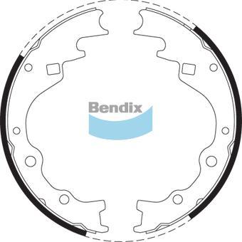 BENDIX DS3349 - Комплект тормозных колодок, барабанные abcparts.ee