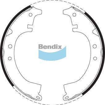 BENDIX DS2232 - Комплект тормозных колодок, барабанные abcparts.ee
