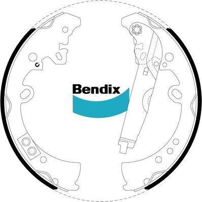Bendix-AU BS5008 - Комплект тормозных колодок, барабанные abcparts.ee