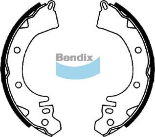 Bendix-AU BS1592 - Комплект тормозных колодок, барабанные abcparts.ee